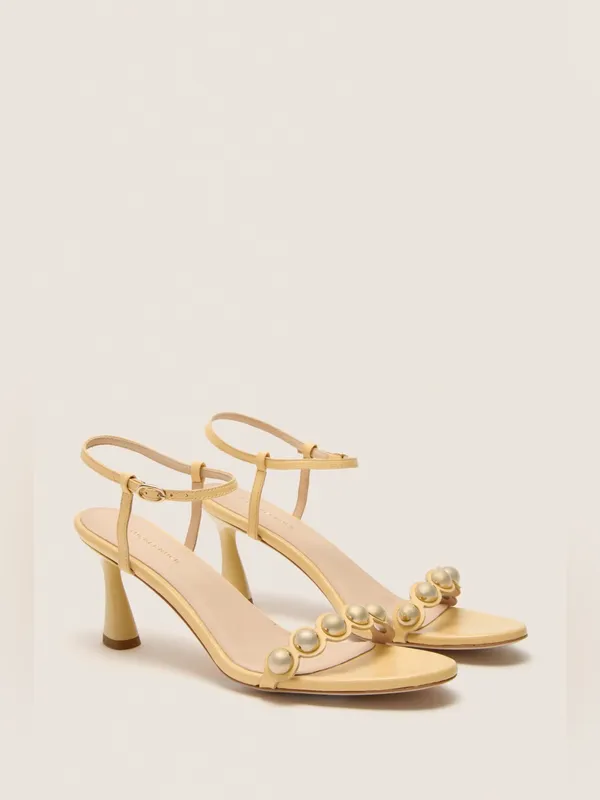 Tuckernuck Ava Heels Open Toe Ankle Strap Sandals Light Butter Yellow 6.5 $275 - Image 2