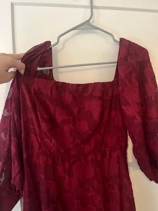 Lulus Red Lace Formal Dress - Image 3