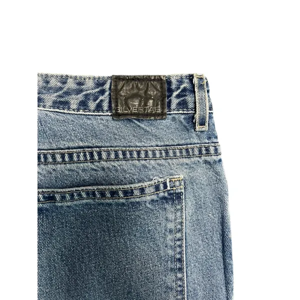 Vintage Levis Silvertab jeans 90s high rise fit and flare light wash size 32 - Image 9