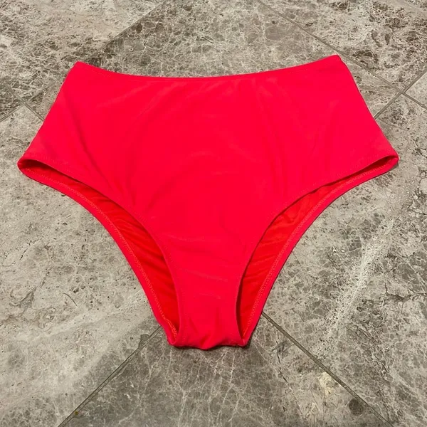 Aerie American Eagle High Waisted Cheeky Bikini Swim Bottom Medium - Image 2