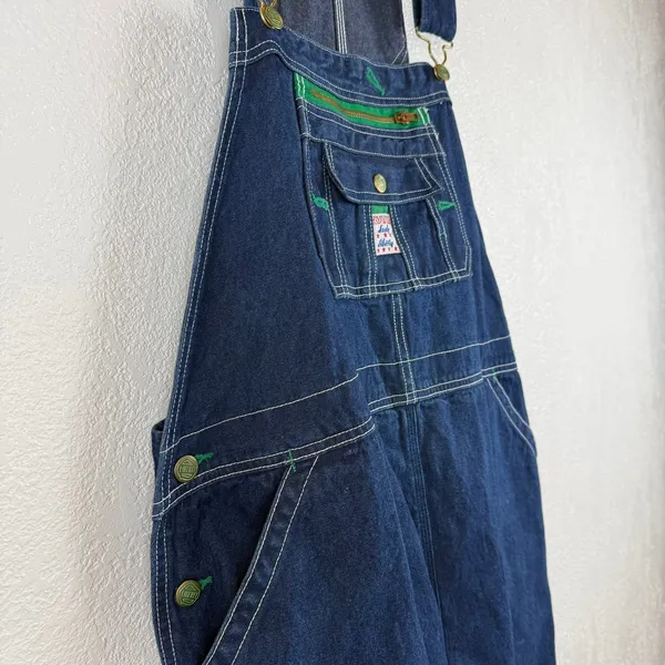 Liberty Denim Overalls — Women's Size 20‎ Tall Green Zip Accent Carpenter Style - Image 8