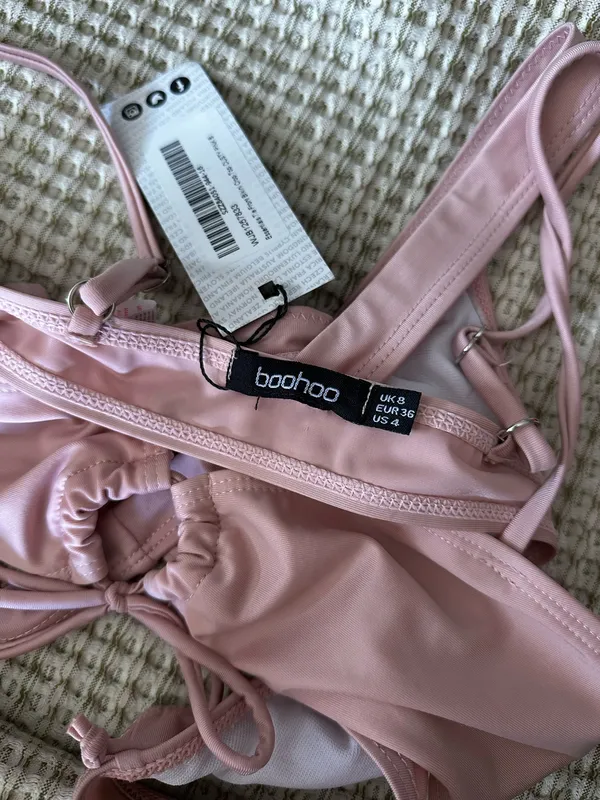 PALE PINK BOOHOO THONG BIKINI - Image 5