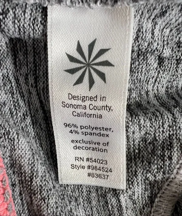 ATHLETA Gray Capri Lounge Pants Women Size L Fold-Over Waist Zip-Pockets - Image 11