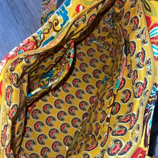 Vera Bradley Yellow Paisley Shoulder Bag/Tote Bag - Image 11