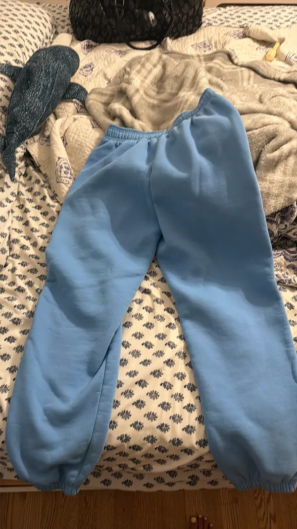 Comfort Colors Varsity Logo Sweatpants. Paris Blue / M - Image 3
