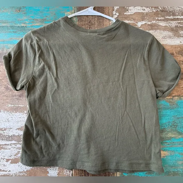 Garage Olive Green Crop Top - Image 3