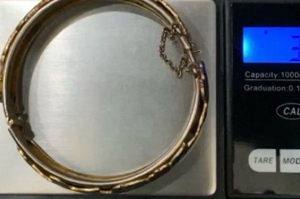 Vintage Unsigned Gold-tone Floral Flower Cloisonne Hinged Bangle Bracelet 36.2g - Image 9