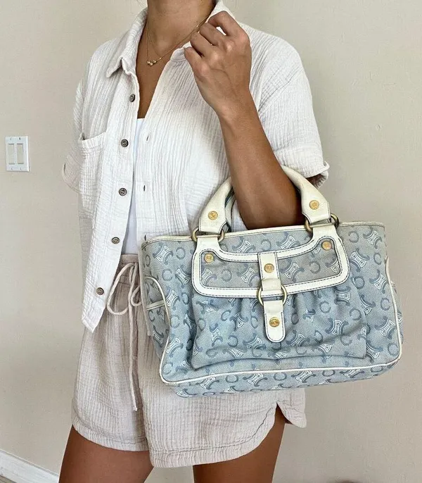 Celine Macadam Boogie Sky Handbag - Image 2