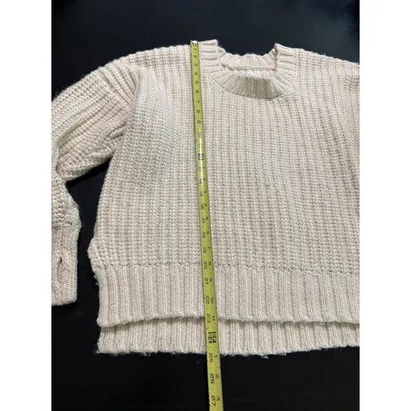 OFFLINE by‎ Aerie Women Cream Shaker Stitch Thumbhole Pullover Sweater Medium - Image 3