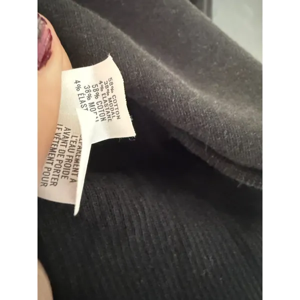 OFFLINE by Aerie Women Black Cropped Long Sleeve Ribbed Side Panel Top Small - Image 6