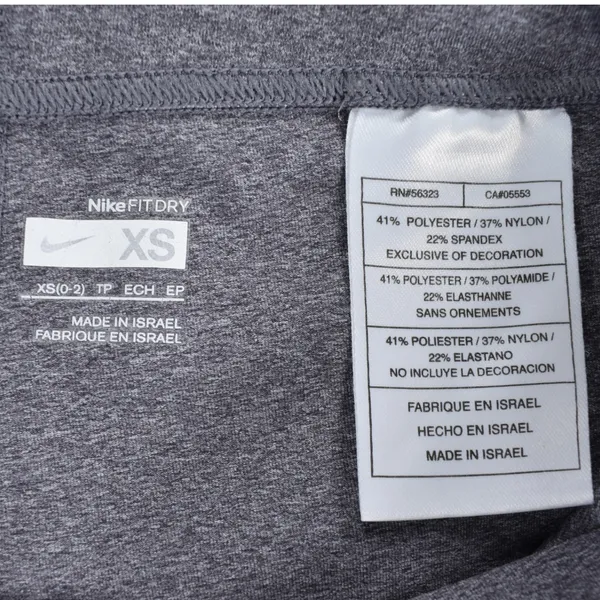 Nike FIT DRY Womens XS Gray Compression Spandex Athletic Volleyball Shorts - Image 3