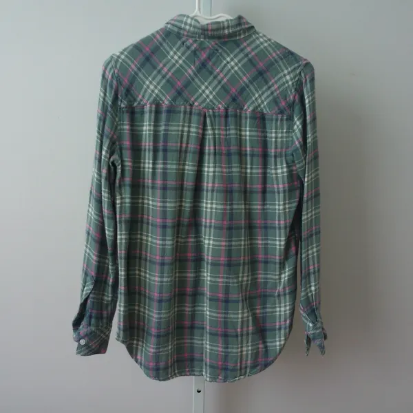 Rails Cotton Academia Granola Outdoors Hiking Plaid Button Down Shirt S Green - Image 4