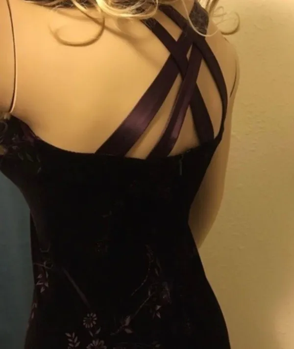 Velvety Sequined Formal MIDI Dress Multi Size 2 - Image 3