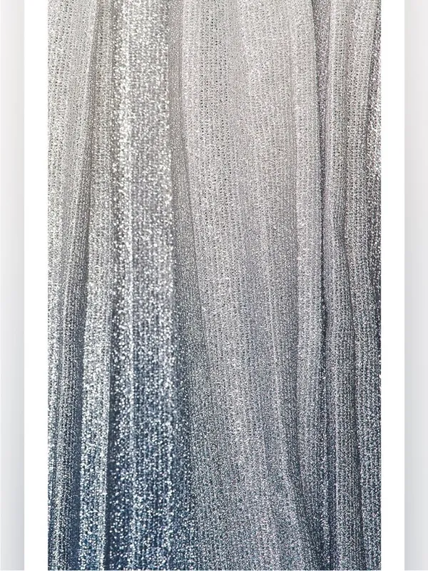Line & Dot Oracle Maxi Dress Denim Blue Halter Tiered Ruffle Formal Gown - Image 7