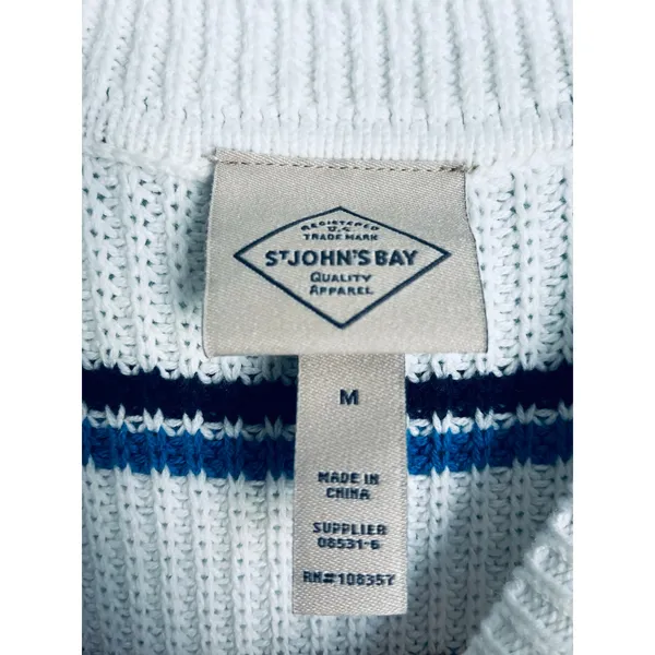 St. John's Bay Knit Sweater Vest Striped Women's Medium - Image 2
