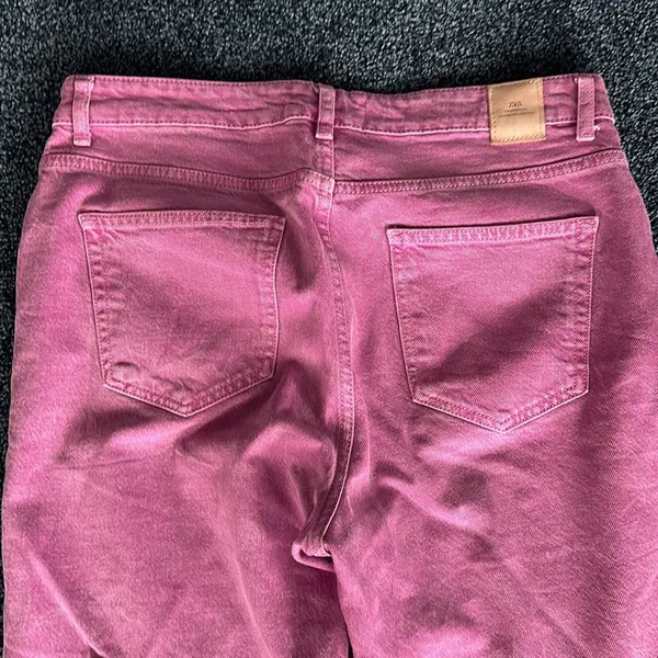 ZARA Women Pink/Raspberry Denim Jeans - Image 8