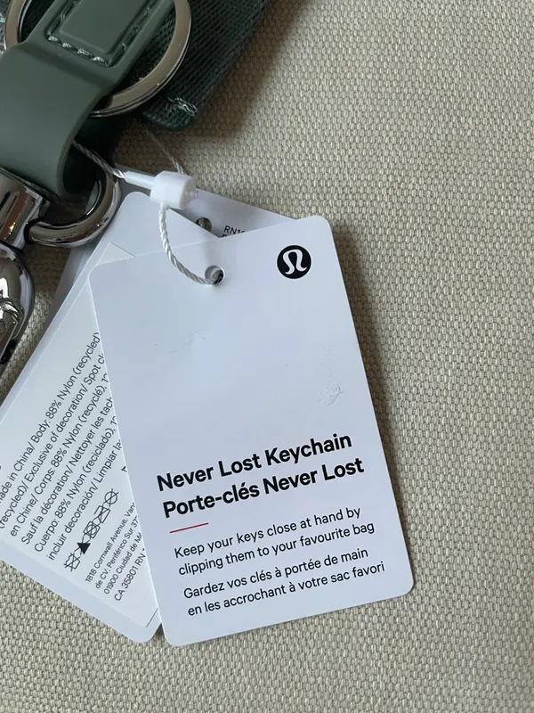Lululemon Never Lost Keychain - Willow Leaf/Meadow Haze/Silver - Image 3