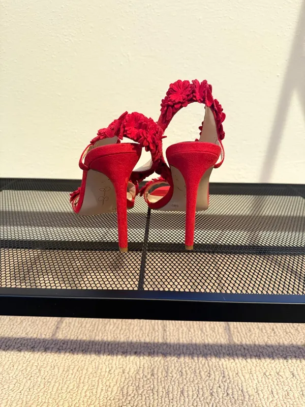 Jessica Simpson Rose Jessin Red Muse Open Toe Heels - Image 3