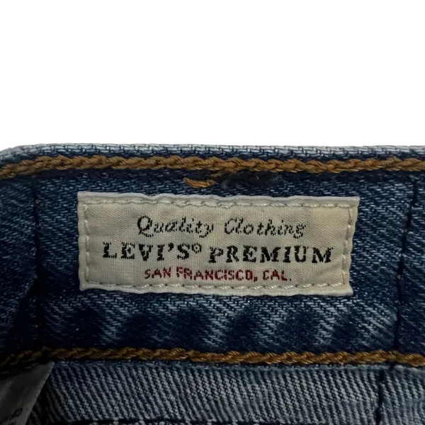 Levis Wedgie Straight Distressed High Rise Jeans Blue Denim Ripped Size 29 - Image 5