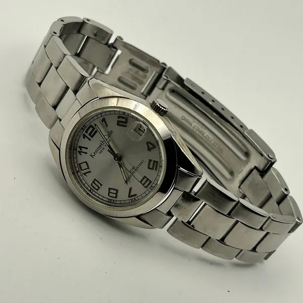Kenneth Cole New York Silver-tone Stainless Steel Quartz Watch Working - Image 4