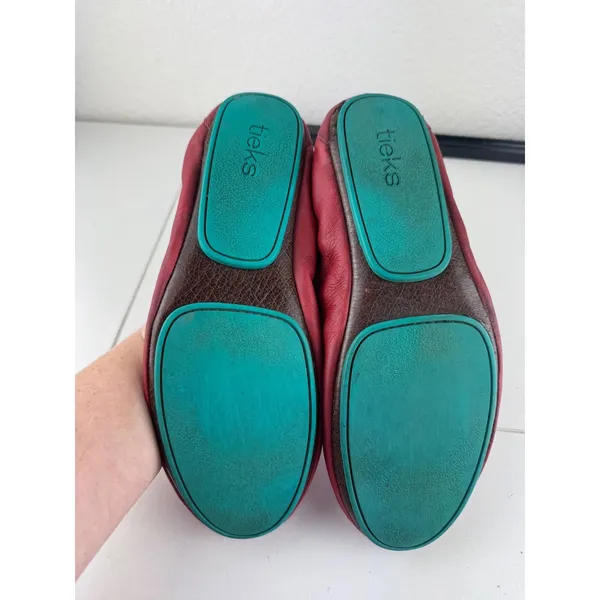 Tieks by Gavrieli Womens Red Leather Foldable Ballet‎ Flats Size 8 - Image 4