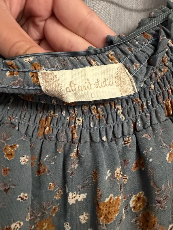 Altar'd State Skirt Floral Ruffle Mini - Image 4