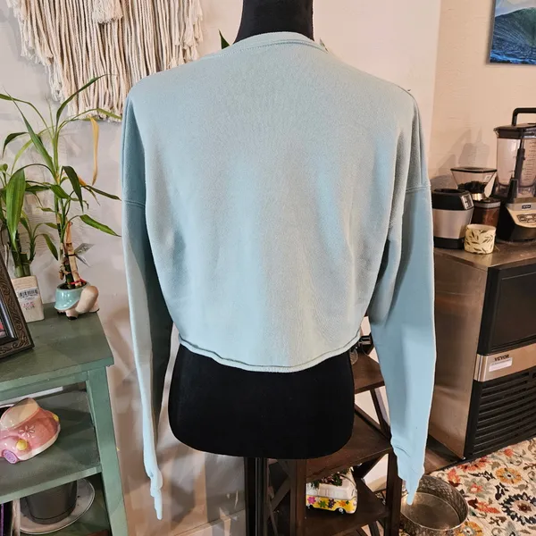 Woman’s Cropped Sweatshirt w/ sun/surf graphic - Image 2