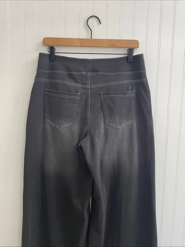 HALARA Flex High Waisted Pockets Baggy Wide Leg Washed Casual Jeans Size L NWT - Image 11