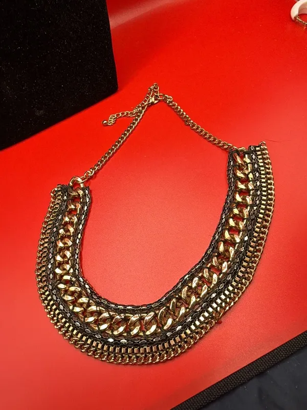 Layered Statement Necklace Multi - Image 5