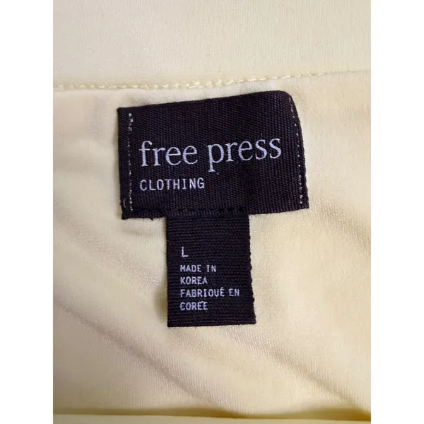 Free Press NWT Women Yellow Ruched Bodycon Mini Skirt Size L NWT - Image 6