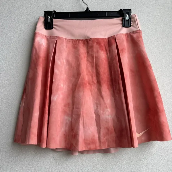 Nike DH2465 Dri-Fit Tie Dye Golf Skirt Skort Orange Built In Short Size Small - Image 2