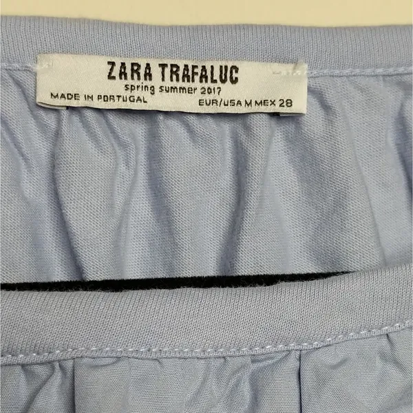 Zara Boxy Mixed Media Top - Size M - EUC - Image 4