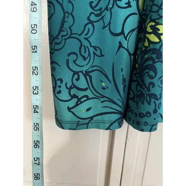 Ambrielle Floral V Neck Adj Straps Maxi Dress Size XL Green/Yellow Colorful EUC - Image 4