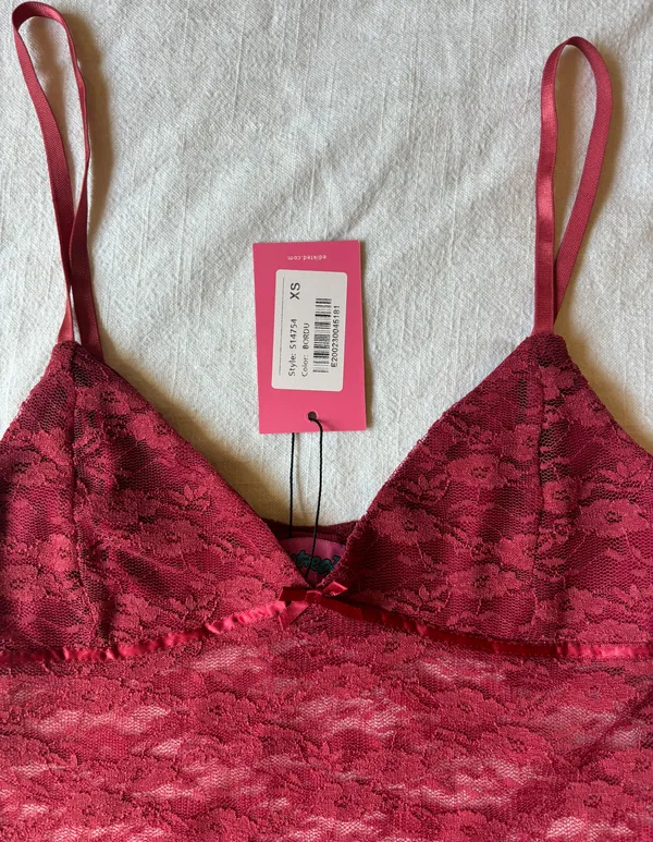 Edikted Sheer Lace Tank Top - Image 3