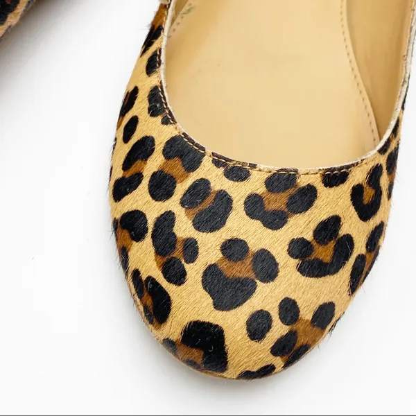 J. CREW Factory Animal Print Calf Hair Almond Toe Slip On Loafers Size 6 Casual - Image 3