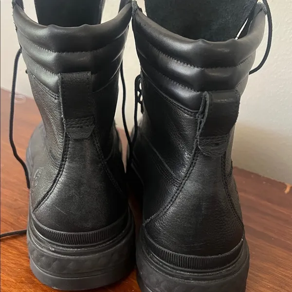 Timberland Ray City Black Combat Boots Lug Sole Leather Women’s 9.5 A2JNY - Image 14