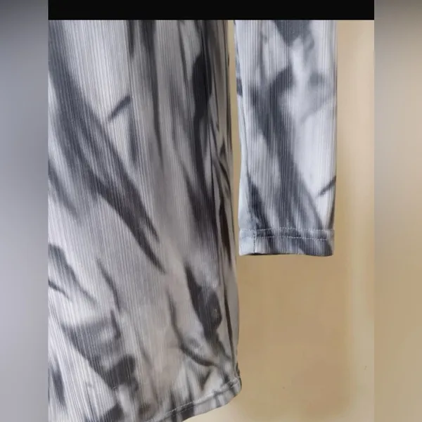 Anthropologie‎ Azel Hazel Black & Gray Abstract Print Long Sleeve Dress - Size M - Image 7