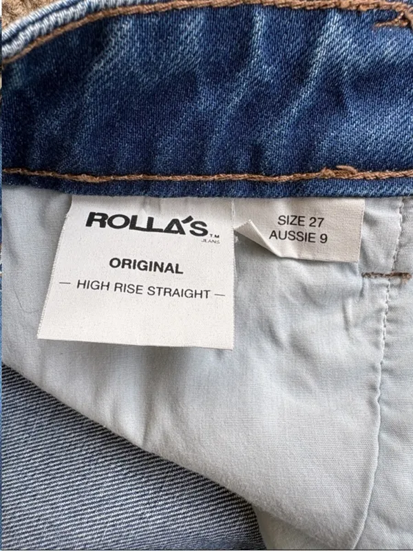 EUC ROLLA'S Original High Rise Straight Jeans Size 27 - Image 5