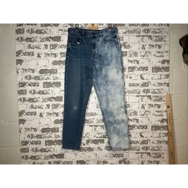 American Eagle | women mom jean bleach washed denim - Image 10