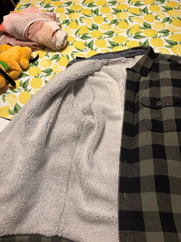 Sherpa winter coat flannel Green Size XL - Image 2