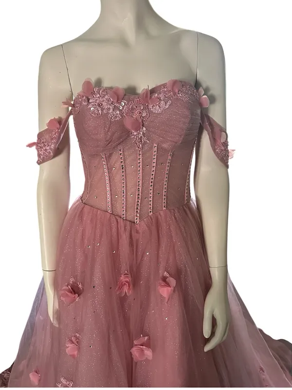 Warm Notices Quinceanera/Ball Gown Dusty Pink Size 8 NWT - Image 4
