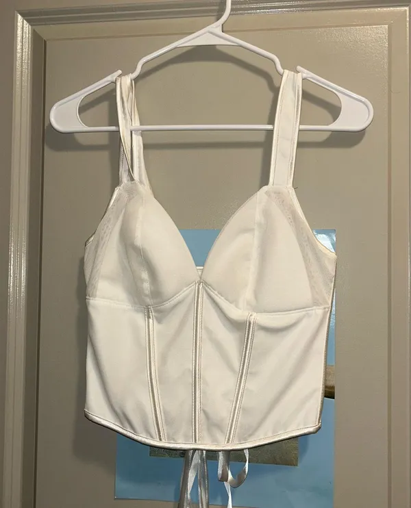 SheIn White Corset Top - Image 2