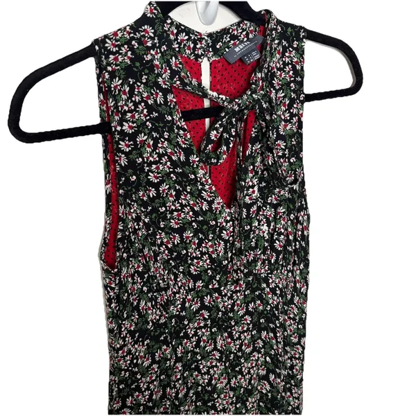 Anthropologie Maeve Ansonia Jumpsuit Multi Floral Wide Leg Ruffle Womens US 4 - Image 2
