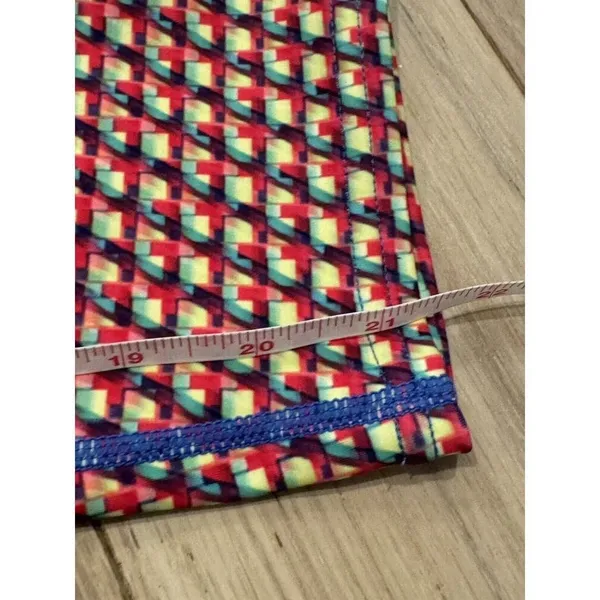 Athleta Multi Vivid Sonar Capri Running Leggings W/ Pockets Geometric Sz XS‎ - Image 11