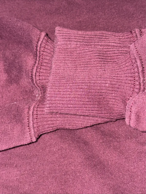 Hollister Burgundy Cropped Sweatshirt Medium - Image 4