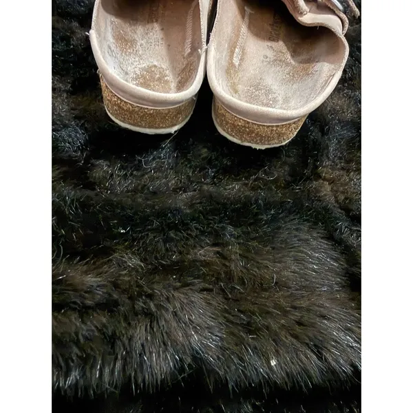Birkenstock Buckley Size 39 8.5 Tan Suede Slip-On Clogs With Buckle & Cork Sole - Image 5