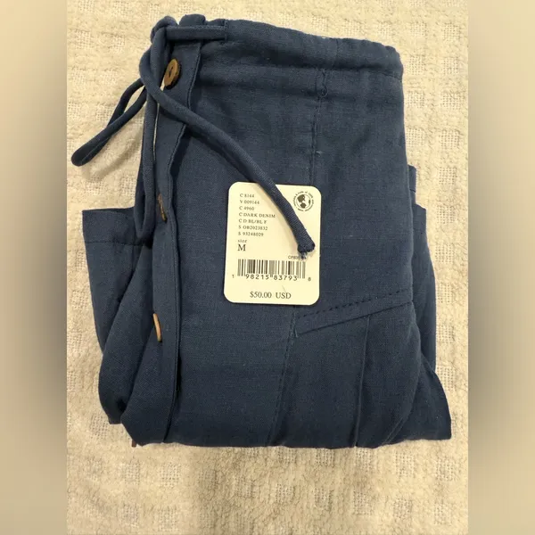 NWT Free People Summer Swooning Mini Skirt in Dark Denim size Medium - Image 5