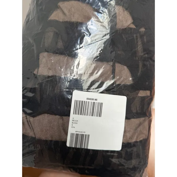 Dress the Population Becca Midi Dress Black Sleeveless Sequin Tiered Small - Image 8