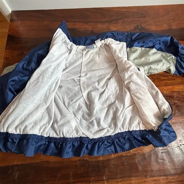 Starter Vintage Dallas Cowboys Touchdown Club Windbreaker Jacket Girls XL Blue‎ - Image 3