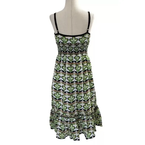 Bisou Bisou Women Size 8 Sundress Adjustable Strap Green | 13-420 - Image 3